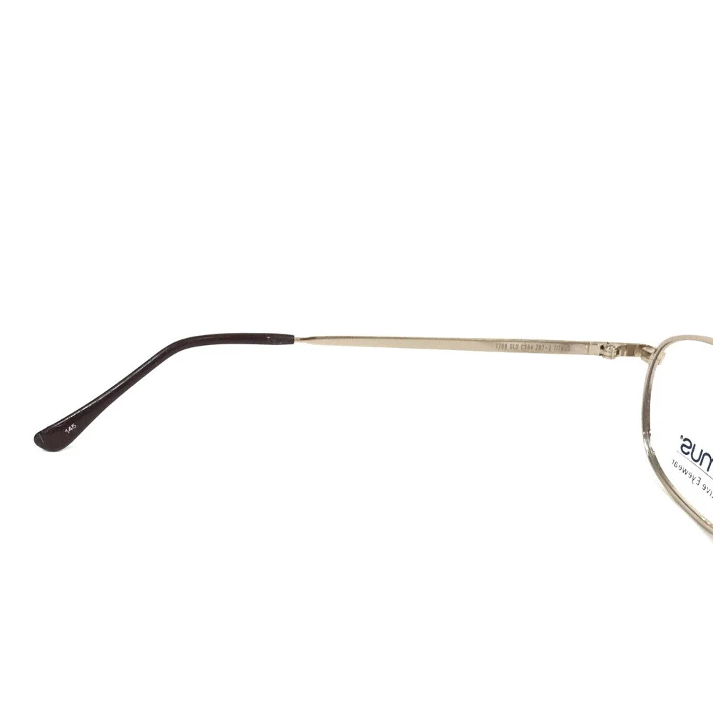 Titmus Safety Eyeglasses Frame T709 GLD CS64 Z87-2 Shiny Gold Oval 53-19-145